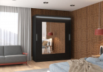 Spinta ADRK Furniture su LED ap&scaron;vietimu Rosette 180, juoda