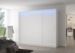 Spinta ADRK Furniture su LED ap&scaron;vietimu Antos 250, balta