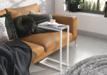 &Scaron;oninis staliukas ADRK Furniture Spark, 62x30x40 cm, pilkas/baltas