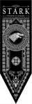 Reklaminė juosta, Stark Kingdom Flag, Game of Thrones, 32 x 100 cm.