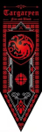 Reklaminė juosta, Targaryen karalystės vėliava, &bdquo;Sostų žaidimas&ldquo;, 32 x 100 cm.
