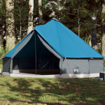 &Scaron;eimos palapinė, mėlyna, 12 vietų, tipi, atspari vandeniui
