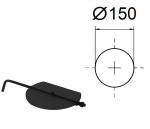 Droselinė sklendė su rankena D-150 mm.