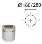 Izoliuotas kamino vamzdis Akvilon, L-250 mm, D-180/280 mm