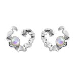 Sidabriniai auskarai Moonstone E486