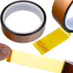 Izoliacinė juosta Rosfix Kapton 20mm &ndash; Atspari kar&scaron;čiui iki 240&deg;C, Cheminis atsparumas, 0.05mm x 30m