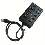 Kompakti&scaron;kas 10-Port USB Hub su Jungikliu