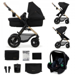 Universaus vežimėlis Kinderkraft Moov 2 4in1 Eva, Pure black