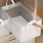 4-Vnt Plastikinių Dėžių Rinkinys su Plieniniu Rėmu