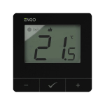 Engo E25 Zigbee vir&scaron;tinkinis termostatas 230V, juodas, Juoda