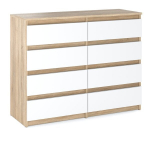 Komoda Sonoma Ąžuolas Baltas 120Cm Tv Spintelė