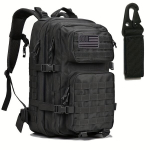 Taktinė karinė kuprinė 45L su MOLLE sistema ir karabinu, Juoda