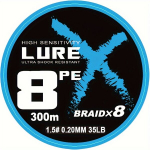 8 gijų pintas žvejybos valas, 8BRAID*300M*0,20mm
