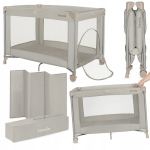 Kelioninė lovytė-maniežas Lionelo Amelie, beige sand