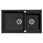 Granitinė virtuvinė plautuvė Laveo Milos SPM_7208, Black