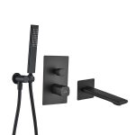 Potinkinis vonios mai&scaron;ytuvas su du&scaron;o komplektu Laveo Tores, Black