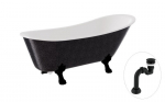 Vonia Besco Olaya Glam 160, Graphite+Black, su sifonu Klik-klak Black