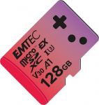Atminties kortelė telefonui MicroSD atminties kortelė Emtec mSD 128GB UHS-I U3 V30 A1 Express didelio greičio žaidimams