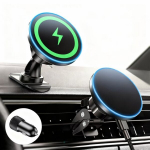 15 W &bdquo;MagSafe&ldquo; belaidis automobilinis įkroviklis, tinka &bdquo;iPhone&ldquo; ir &bdquo;Samsung&ldquo;