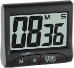 Elektroninis laikmatis su chronometru, juodas
