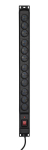Prailgintuvas Activejet Combo 12 lizdų, 1.5m, juodas, Juoda