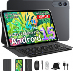 Plan&scaron;etinis kompiuteris VekfulPC T60 Pro 13.4" FHD, 1920*1200, RAM 24GB ROM 256GB-SD 2TB, Cam&eacute;ras Al 8MP + 16MP, Android 15, 10000 mAh, 5G WiFi Pilka