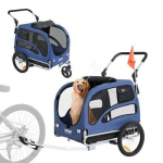 2-in-1 Dviračio priekaba &scaron;unims ir vežimėlis 1440 x 725 x 845 mm 45 kg