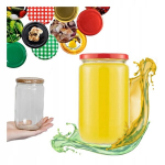 8x Stiklainis Franko 720ml su dangteliu &ndash; konservavimui, uogienėms