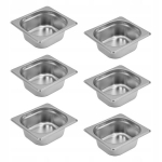 Gn 1/6 Nerūdijančio Plieno Indai 6 vnt. Gastronomijai