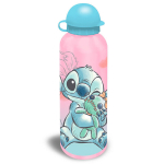Alumino gertuvė Lilo ir Stitch 500ml, mėlyna su rožiniu dangteliu