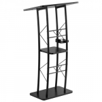 Podiumo stovas, 59.5x40x118 cm, juodas, metalas
