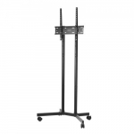 TV staliukas, mobilus televizoriaus vežimėlis su ratukais, 69.5x46x135.5~154 cm, reguliuojamas