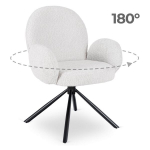 Sukamoji mink&scaron;ta kėdė MEBEL ELITE MUSSO Pilkos spalvos