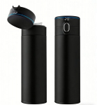 Puodelis su LED temperatūros ekranu, juodas