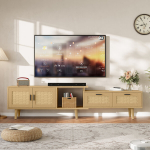 TV staliukas su 1 durelėmis ir 2 stalčiais - 169 x 29,8 x 44 cm - ąžuolo spalvos
