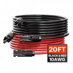 Saulės panelių prijungimo kabelių komplektas &ndash; 2 &times; 6,1 m, 10 AWG su MC4 jungtimis