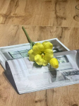 Dirbtinis geltonas tulpės žiedas 53 cm, putplasčio, kaip gyvas