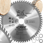 Karboninė diskinė pjovimo plok&scaron;tė medienai 230mm x 32mm 60 dantų