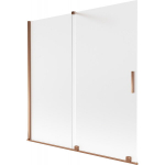 Vonios sienelė Mexen Velar, 160 x 150 cm, Rose gold/matinis stiklas