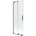 Vonios sienelė Mexen Velar L, 75 x 150 cm, Gun metal/Transparent