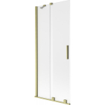 Vonios sienelė Mexen Velar, 80 x 150 cm, Brushed gold/matinis stiklas