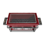 Keraminė kepsninė Kamado Bono Hibachi Evo Square Compact, raudona
