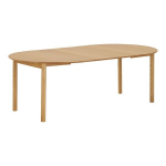 Valgomojo stalas, 120x120-170-220x75 cm, Natūralus, Ąžuolo faneruotė