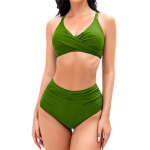 Liekninantis push-up bikini maudymosi kostiumėlis Mooncore 2XL, žalias