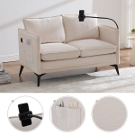 Maža dvivietė sofa, reguliuojama, su laikymo vieta, gyvenamasis kambarys