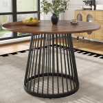 Apvalus valgomojo stalas su metalinėmis kojomis 80x80x76cm 1 vnt