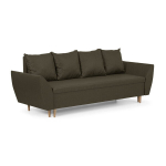 Sofa Nenurodyta ALI 3-vietė, rudos spalvos audinys, miegamoji funkcija, patalynės dėžė