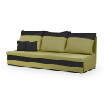 Sofa-lova GUSTAV 3-vietė 130x190cm miegamoji funkcija žalia/juoda