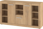 Komoda Meblocross Viki VIK-01 didelė, klasikinio stiliaus, ruda MDF