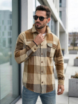 Vyri&scaron;ki rudi flaneliniai mar&scaron;kiniai Cory